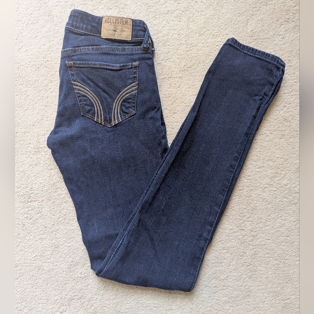 Hollister Dark Blue Super Skinny Fit Signature Design Size 3L